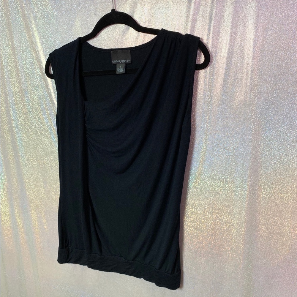Cynthia Rowley | Black Draped Top